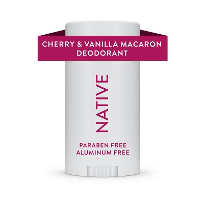 Native Solid Deodorant for Women; Men Cherry; Vanilla Macaron Aluminum-Free 2.65oz - Imperfect Container