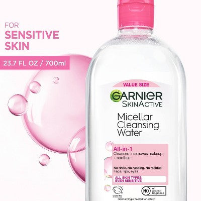Garnier Micellar Water Hydrating Facial Cleanser & Makeup Remover Basic Cleansing 23.7 fl oz - New