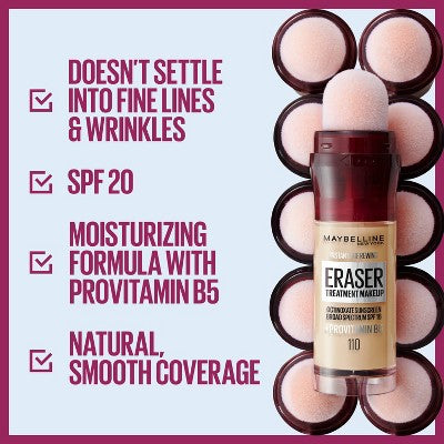 Maybelline Instant Age Rewind Treatment Foundation Makeup 130 Buff Beige 0.68 fl oz - Imperfect Container