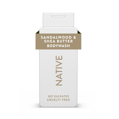 Native Body Wash for Men & Women Sandalwood & Shea Butter 18 fl oz - New