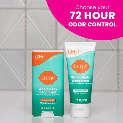 Lume Solid Whole Body Deodorant Stick Aluminum Free Minted Cucumber 2.6oz - Imperfect Container