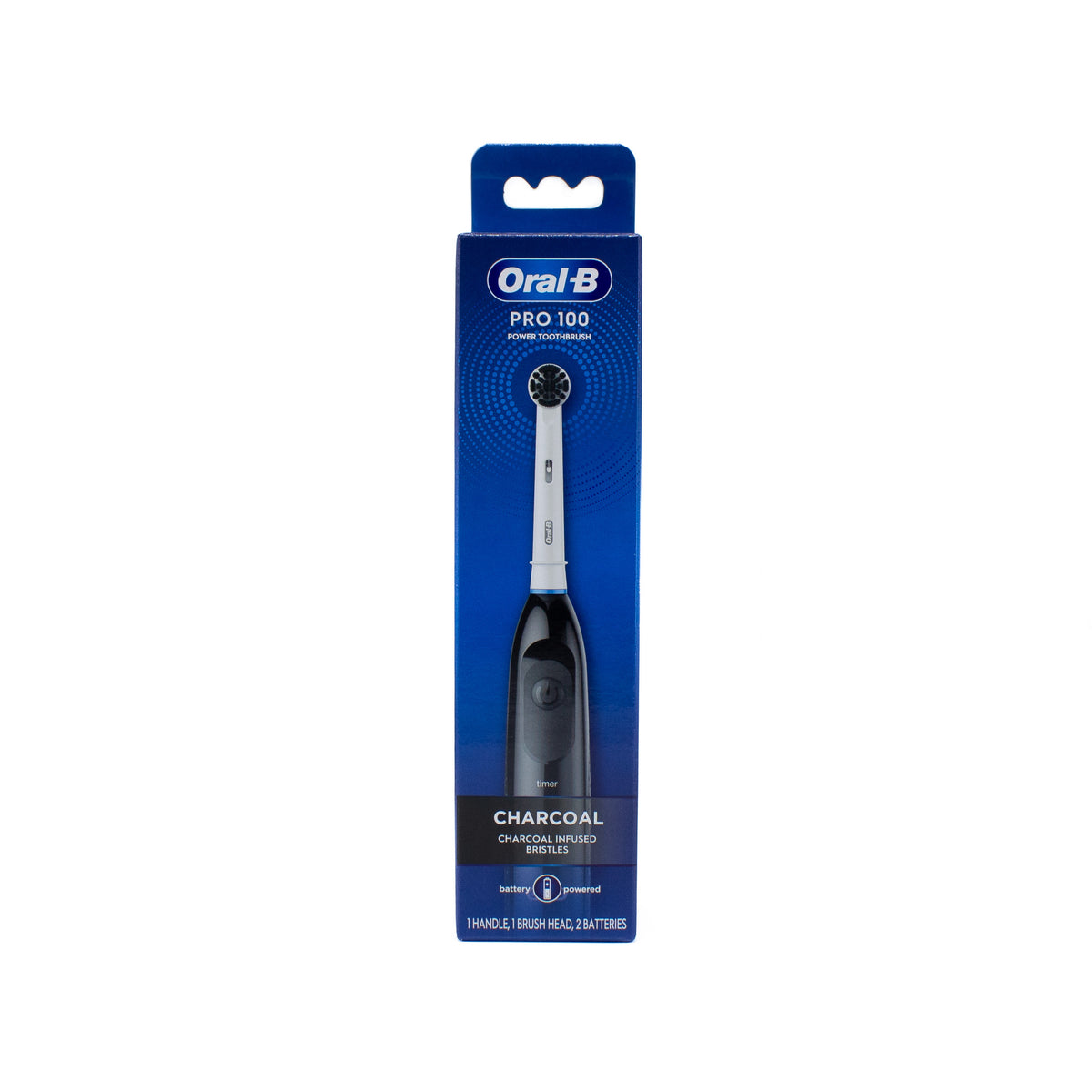 Oral-B Pro 100 Battery Electric Toothbrush in Black / Charcoal - New