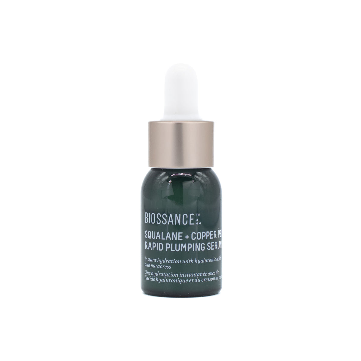 BIOSSANCE Squalane + Copper Peptide Rapid Plumping Serum 0.4oz - Imperfect Box