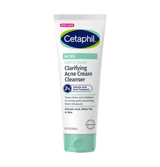 Cetaphil Gentle Clear Clarifying Acne Cream Cleanser 4.2 fl oz - New