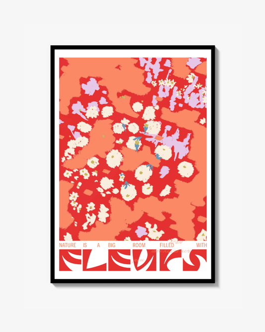 Fleurs (Röd) - Poster