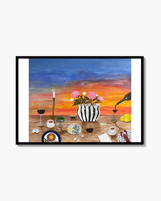Sunset on the menu Poster