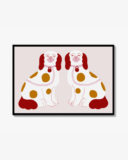 Fireplace dogs Poster