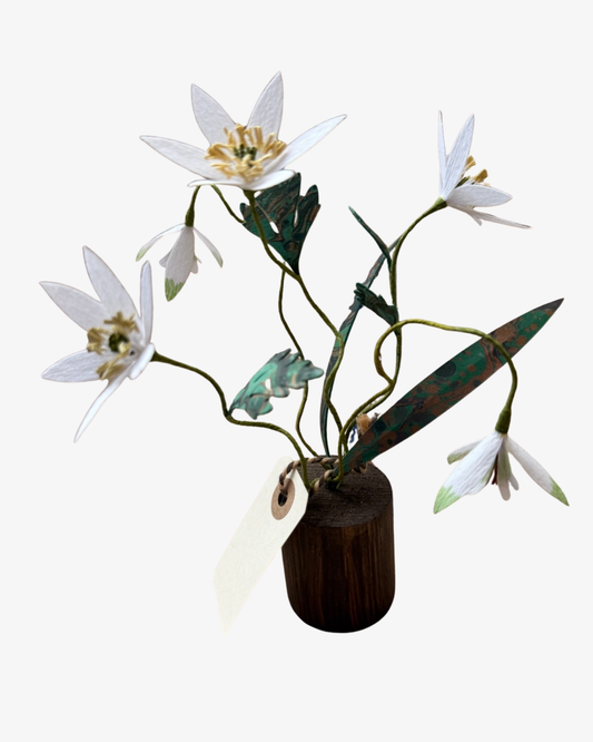 Anemone + Galanthus plant Skulptur