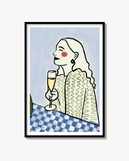 Bubbles (blue) - Poster