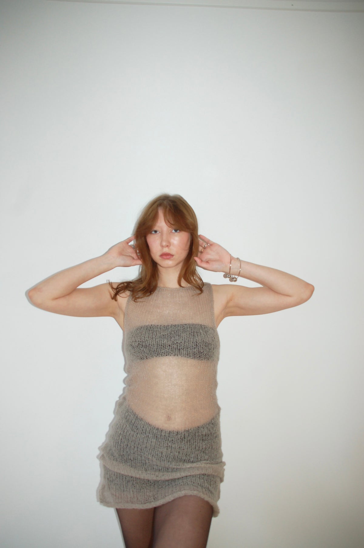 Beige naken Klänning - Mohair (S/M)