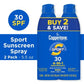 Coppertone Sport Sunscreen Spray SPF 30 Twin Pack 11oz - Imperfect Box