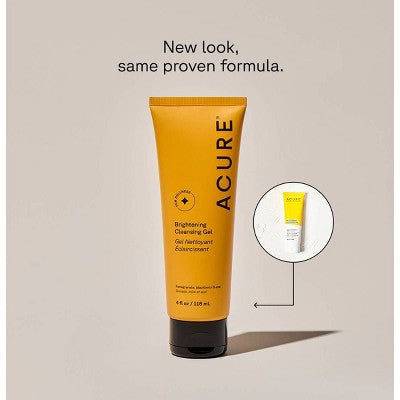Acure Brightening Cleansing Gel Citrus 4 fl oz - New