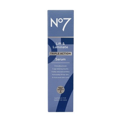 No7 Lift; Luminate Triple Action Face Serum 1.69 fl oz - Imperfect Box