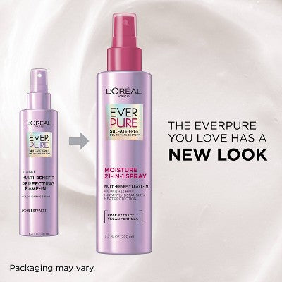 L'Oreal Paris EverPure 21-in-1 Leave In Conditioner Spray 6.8 fl oz - Imperfect Container