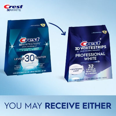 Crest 3D Whitestrips Professional White with Light Teeth Whitening Kit 19 Treatments - Imperfect Box
