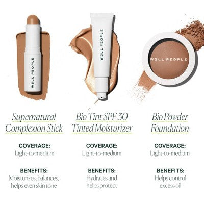 Well People Supernatural Complexion Stick Foundation + Concealer 18 Light Warm 0.28oz - New