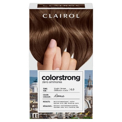 Clairol ColorStrong Permanent Hair Color Dye Kit 6 Light Brown - Imperfect Box