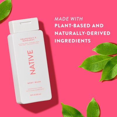 Native Body Wash for Women & Men Grapefruit & Bergamo Sulfate Free 18 fl oz - Imperfect Container