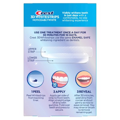 Crest 3DWhitestrips Noticeably White At-home Teeth Whitening Kit 10 Treatments - Missing Box