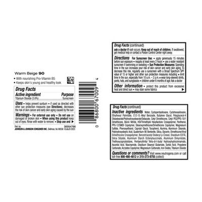 Neutrogena Healthy Skin Liquid Foundation 90 Warm Beige - Imperfect Container