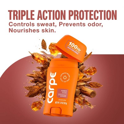 Carpe Men's 100H Sweat & Odor Control Antiperspirant Deodorant Amber Dusk 1.76oz - Imperfect Container