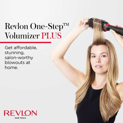 Revlon One-Step Volumizer PLUS Hair Dryer and Hot Air Brush  Black - Imperfect Box