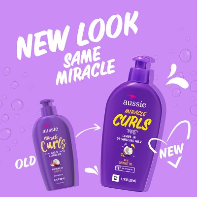 Aussie Miracle Curls with Coconut Oil Detangling Milk Treatment 6.7 fl oz - New