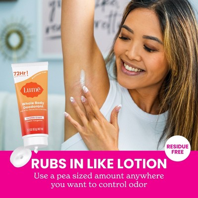 Lume Whole Body Women's Invisible Cream Tube Deodorant Clean Tangerine Scent 2.2oz - Imperfect Container