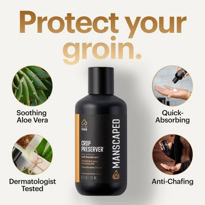 MANSCAPED Crop Preserver Men's Groin and Body Deodorant 6 fl oz - Imperfect Container