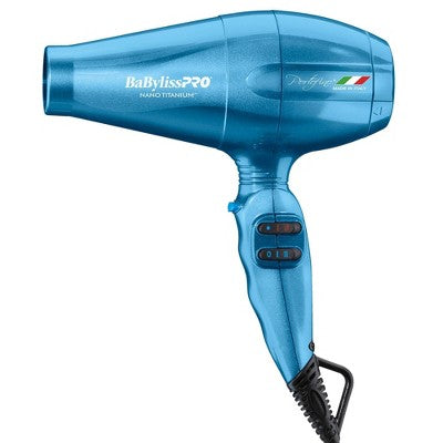 BaBylissPRO Nano Titanium Portofino Full-Size Hair Dryer Blue 2000W - Imperfect Box