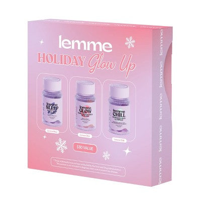 Lemme Holiday Glow Up Mini's Gift Set Sleep Glow Chill 3ct - Imperfect Box