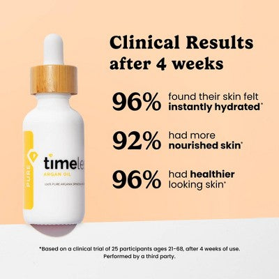 Timeless Skin Care Argan Oil 100% Pure 1 fl oz - Imperfect Box