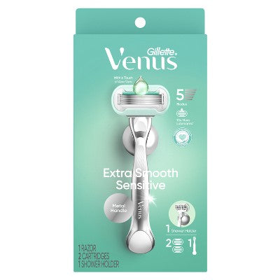 Venus Deluxe Smooth Sensitive Women's Razor + 2 Razor Blade Refills - Imperfect Box