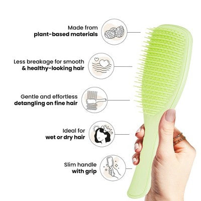Tangle Teezer Fine & Fragile Plant Detangling Hair Brush Cool Matcha - Imperfect Box