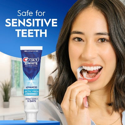 Crest 3D White Advanced Teeth Whitening Toothpaste Arctic Fresh 3.3oz - Missing Box