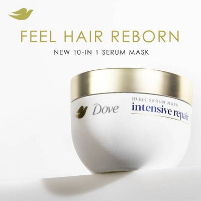Dove Beauty Intensive Repair Therapy 10-in-1 Serum Hair Mask 9.2oz - Imperfect Container