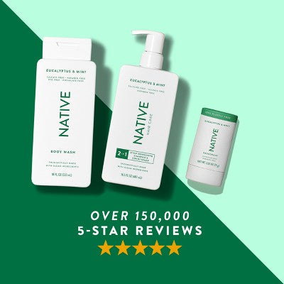 Native Solid Deodorant for Men; Women Eucalyptus; Mint Aluminum; Plastic Free 2.65oz - Imperfect Container
