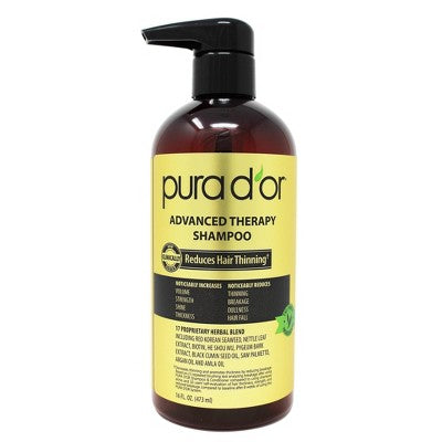 Pura d'or Advanced Therapy Shampoo 16 fl oz - Imperfect Container