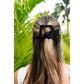 TELETIES Large Flat Square Hair Clip Jet Black - New