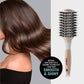Conair Ceramic Wood Vented Boar Bristle Round Hair Brush Large Barrel All Hair - Imperfect Box