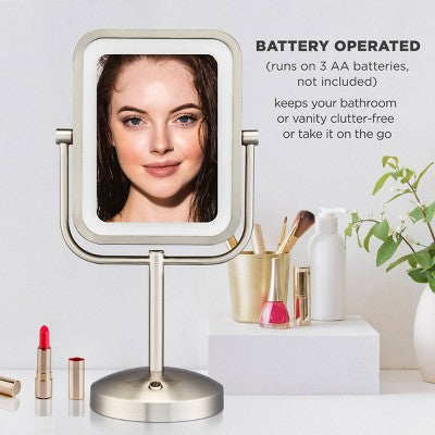 Conair LED Vanity Makeup Mirror Silver - Imperfect Box