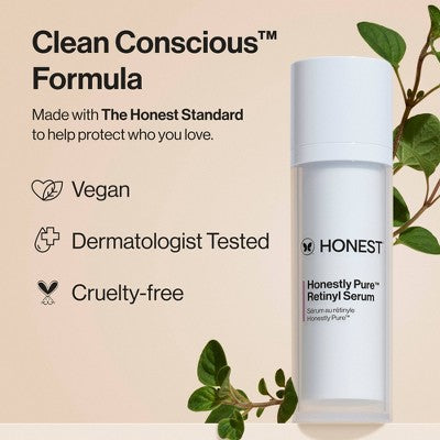 Honest Beauty Honestly Pure Retinyl Serum with Retinyl Linoleate 1.0 fl oz - New