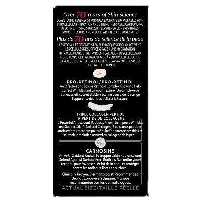 Olay Regenerist Retinol 24 + Peptide Night Face Moisturizer Mini Size 0.5oz - New
