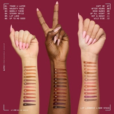 NYX Professional Makeup Lip Lingerie Lip Liner Stain 02 Naughty Nudes 0.03 fl oz - Imperfect Box