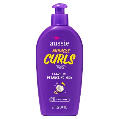 Aussie Miracle Curls with Coconut Oil Detangling Milk Treatment 6.7 fl oz - New