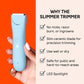 Meridian Slimmer Trimmer, Precision Pubic; Body Hair Trimmer for Women and Men Sky Blue - Imperfect Box