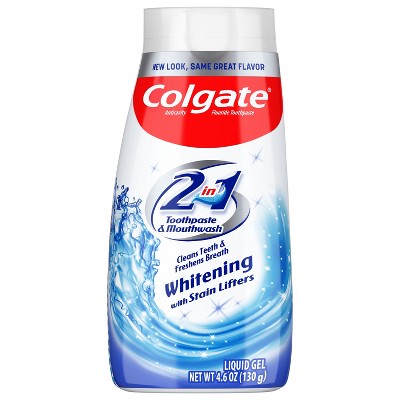 Colgate 2-in-1 Whitening Gel Toothpaste and Mouthwash 4.6oz - New