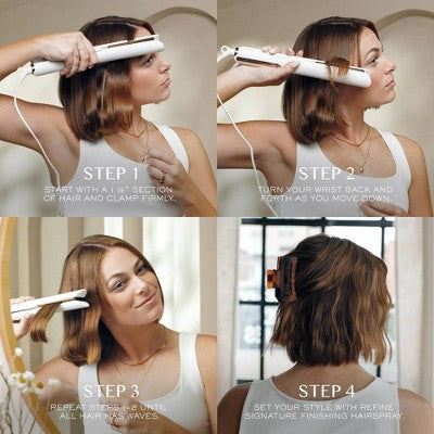 Kristin Ess Titanium Flat Iron Hair Straightener and Curler Dual Voltage 1.25" - Imperfect Box