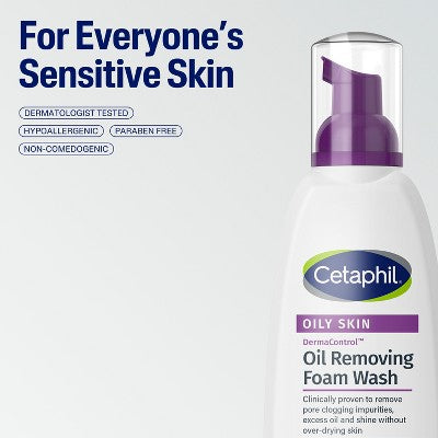 Cetaphil Pro Oil Removing Foam Face Wash Unscented 8oz - Missing Lid
