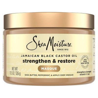 SheaMoisture Jamaican Black Castor Oil Strengthen & Restore Hair Mask 11.5oz - Imperfect Container
